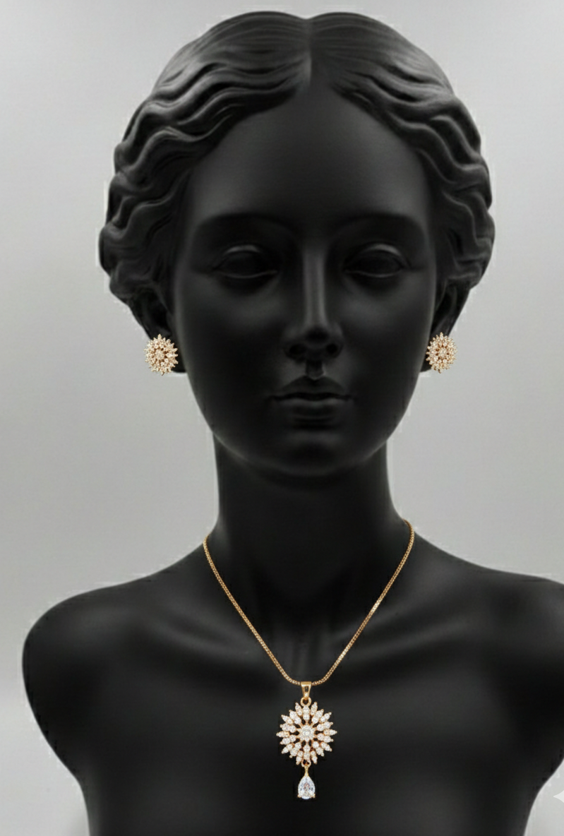 ✨ *Gold & Diamond‑sparkle Jewellery Set* ✨