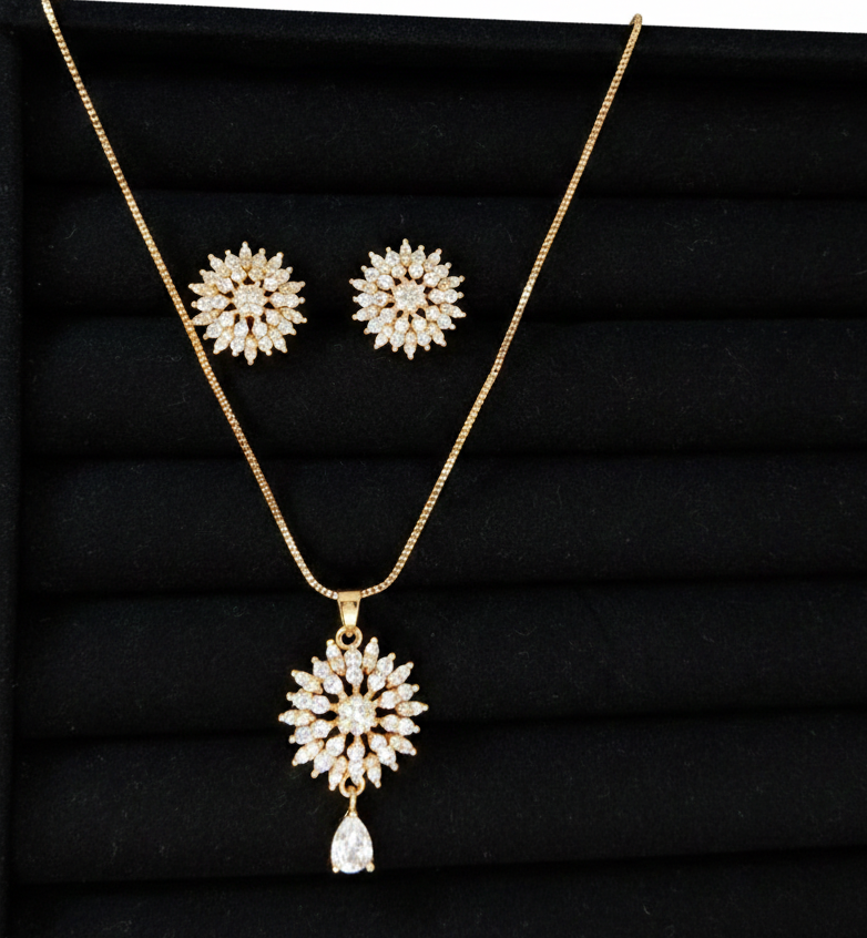 ✨ *Gold & Diamond‑sparkle Jewellery Set* ✨