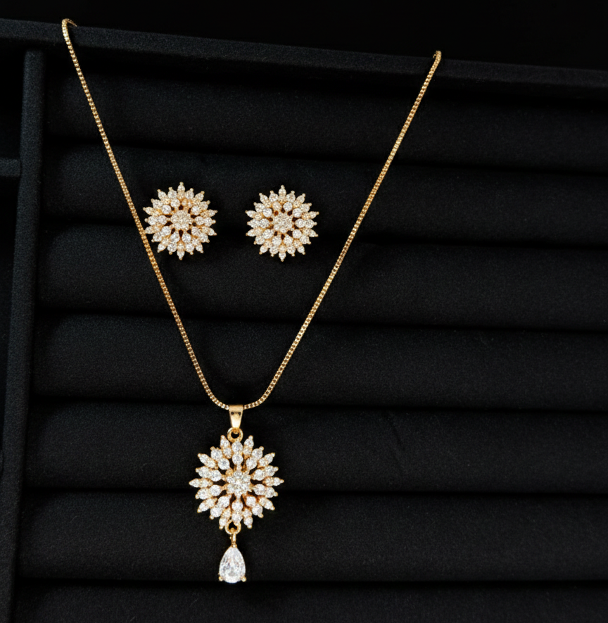 ✨ *Gold & Diamond‑sparkle Jewellery Set* ✨
