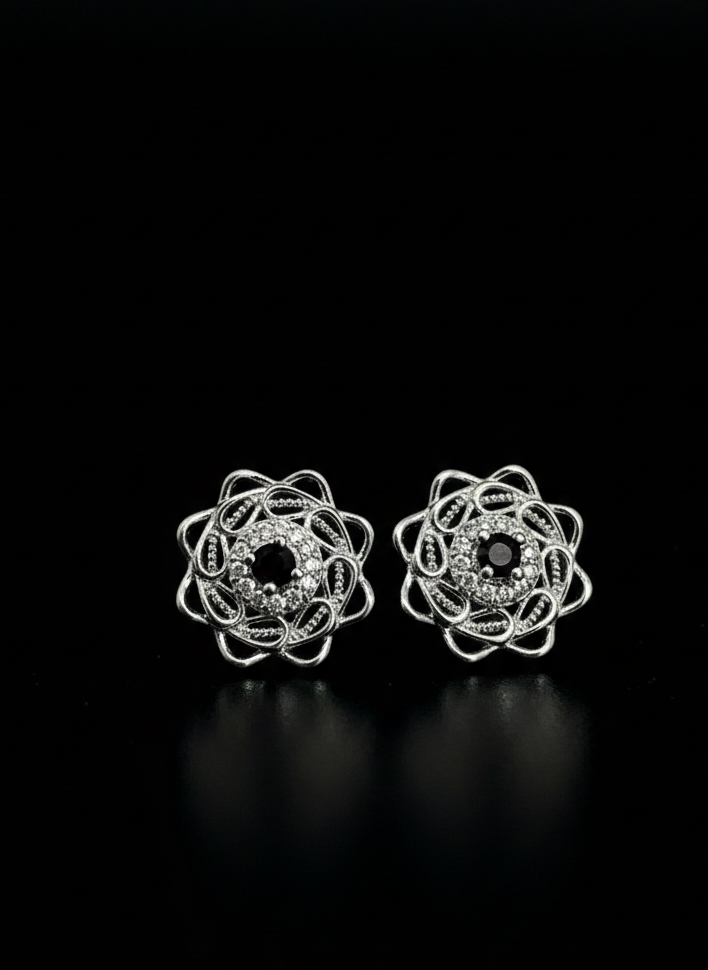 Stunning Silver Flower Jewellery Set
