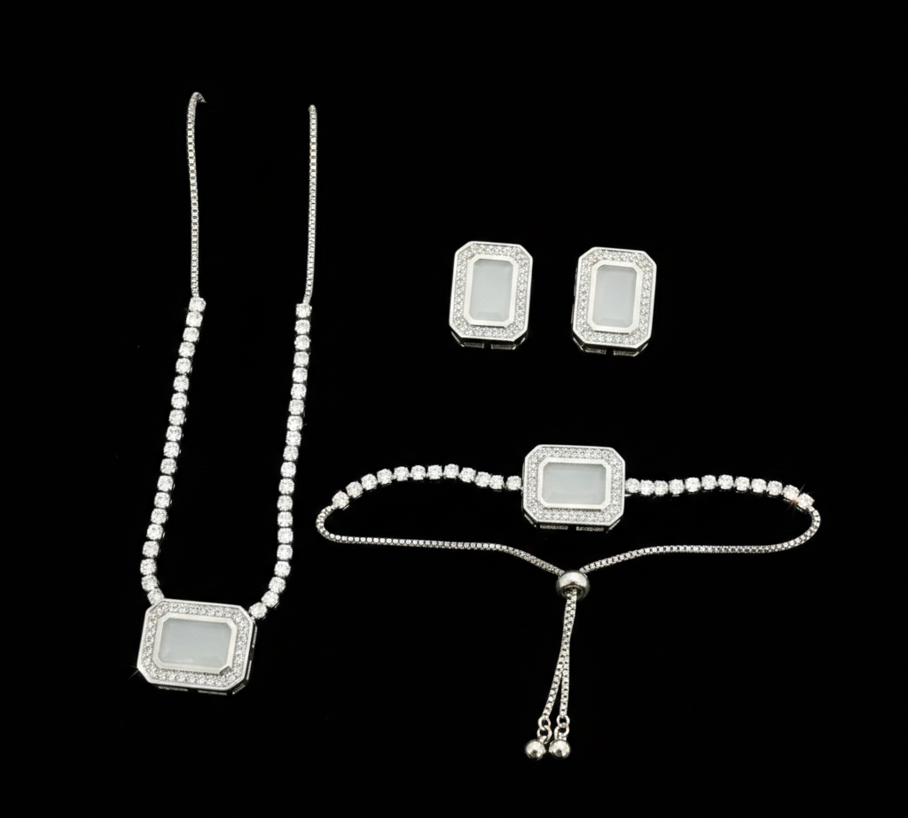 Three-Piece Emerald-Cut Set