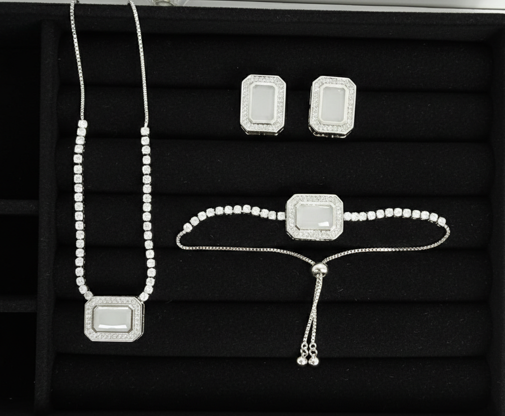 Three-Piece Emerald-Cut Set