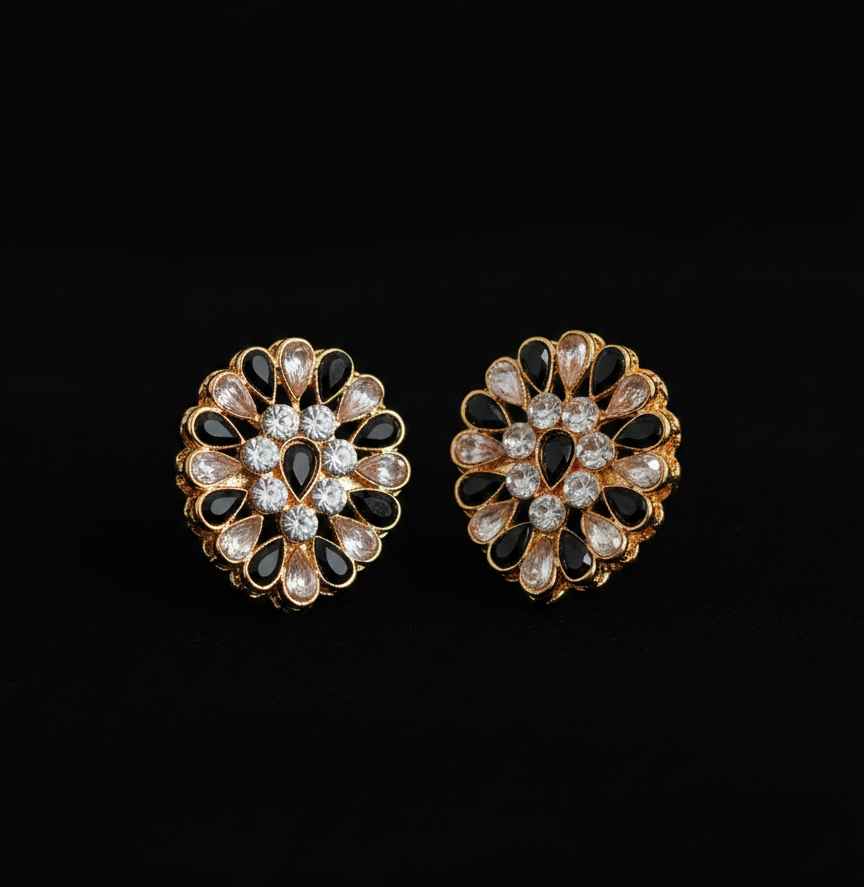 Stunning Gold‑Toned Jewellery Set – Earrings & Pendant