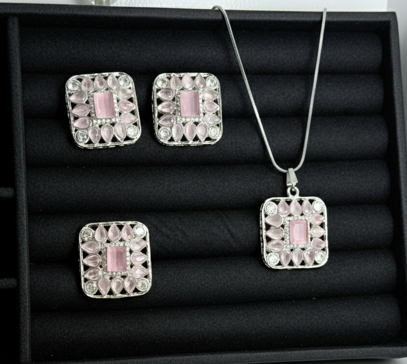 Stunning Pink & Crystal Jewellery Set – Your New Everyday Glam