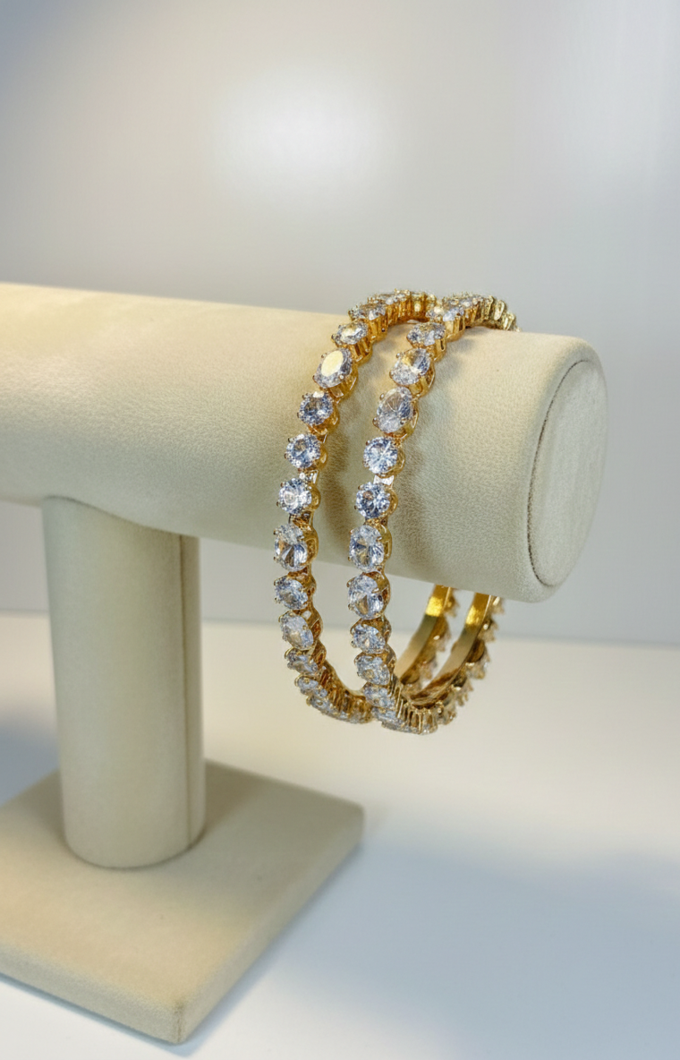 ✨ *Gold Zirconia Bangle Duo* ✨