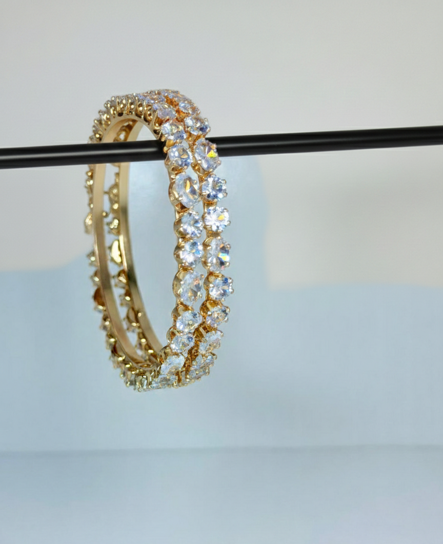 ✨ *Gold Zirconia Bangle Duo* ✨