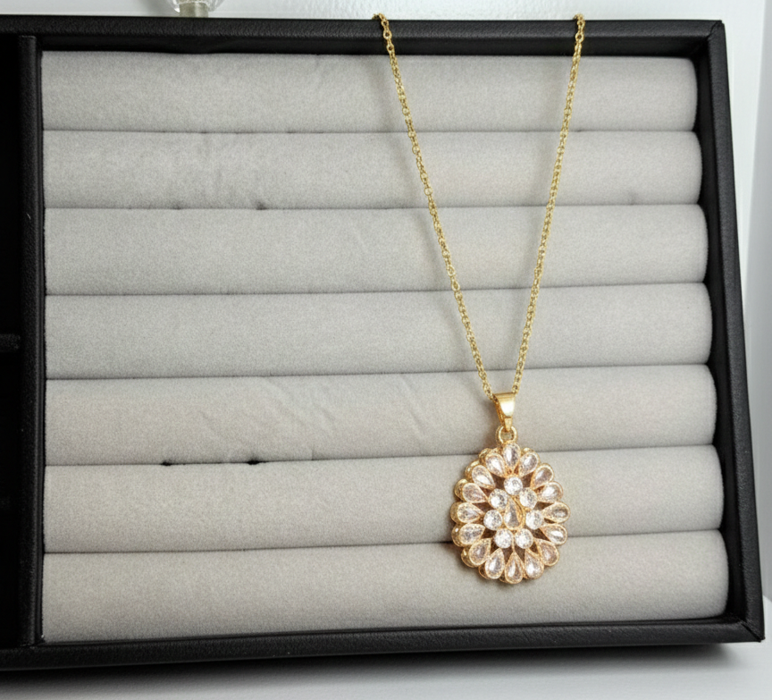 ✨ *Stunning Gold & Diamond‑cut Jewellery Set* ✨