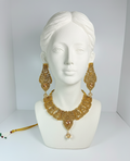 ✨ Regal gold‑plated necklace & earring set ✨