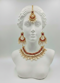 Choker Neckless Set In Red