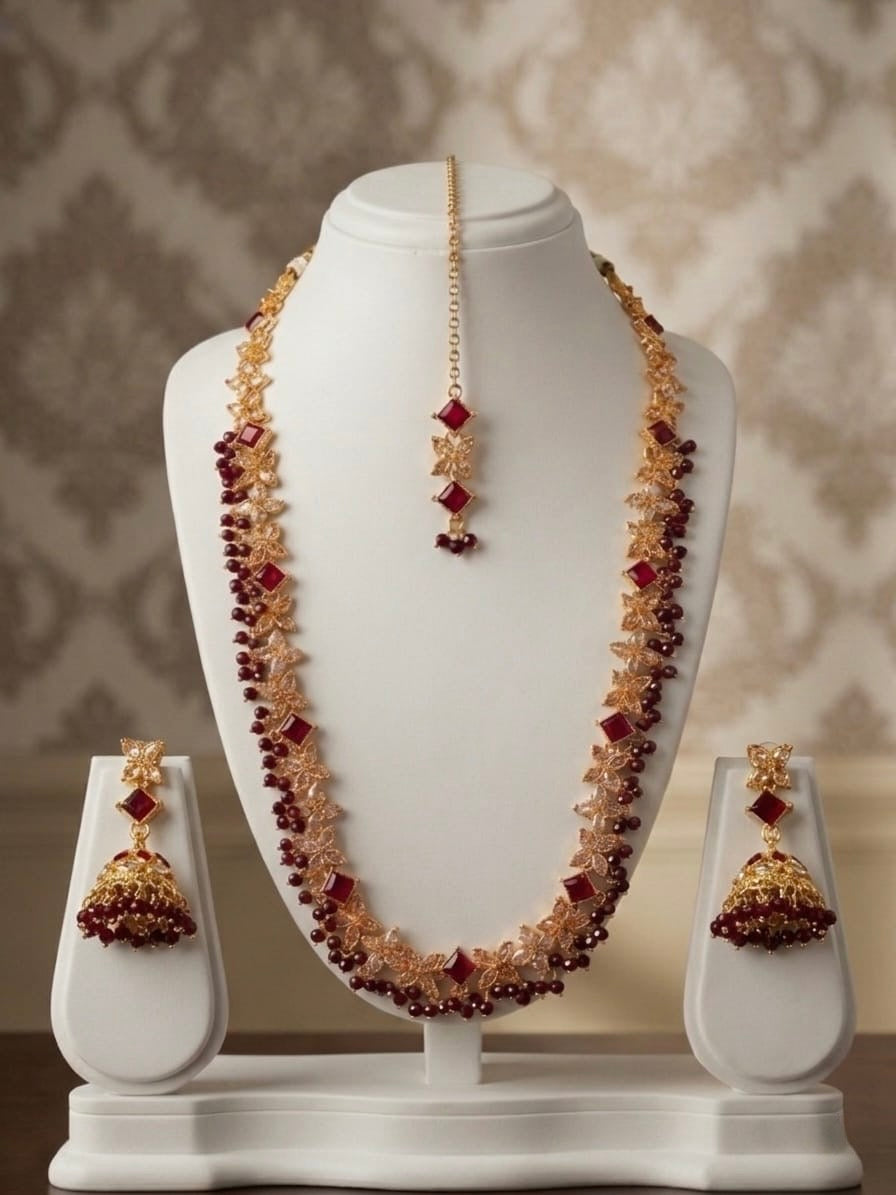 Crimson Princess Set| The Shahi Garnet Collection|