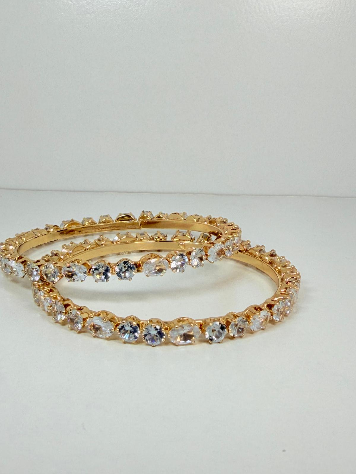 ✨ *Gold Zirconia Bangle Duo* ✨