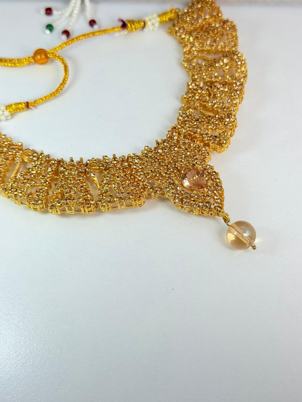 ✨ Regal gold‑plated necklace & earring set ✨