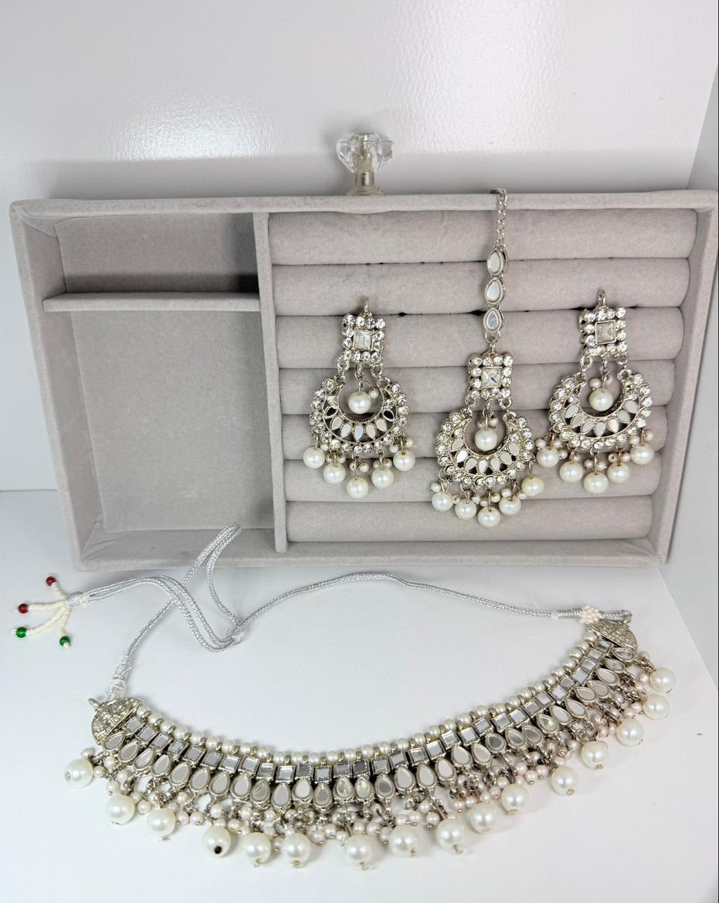 Stunning Pearl & Crystal Choker Set