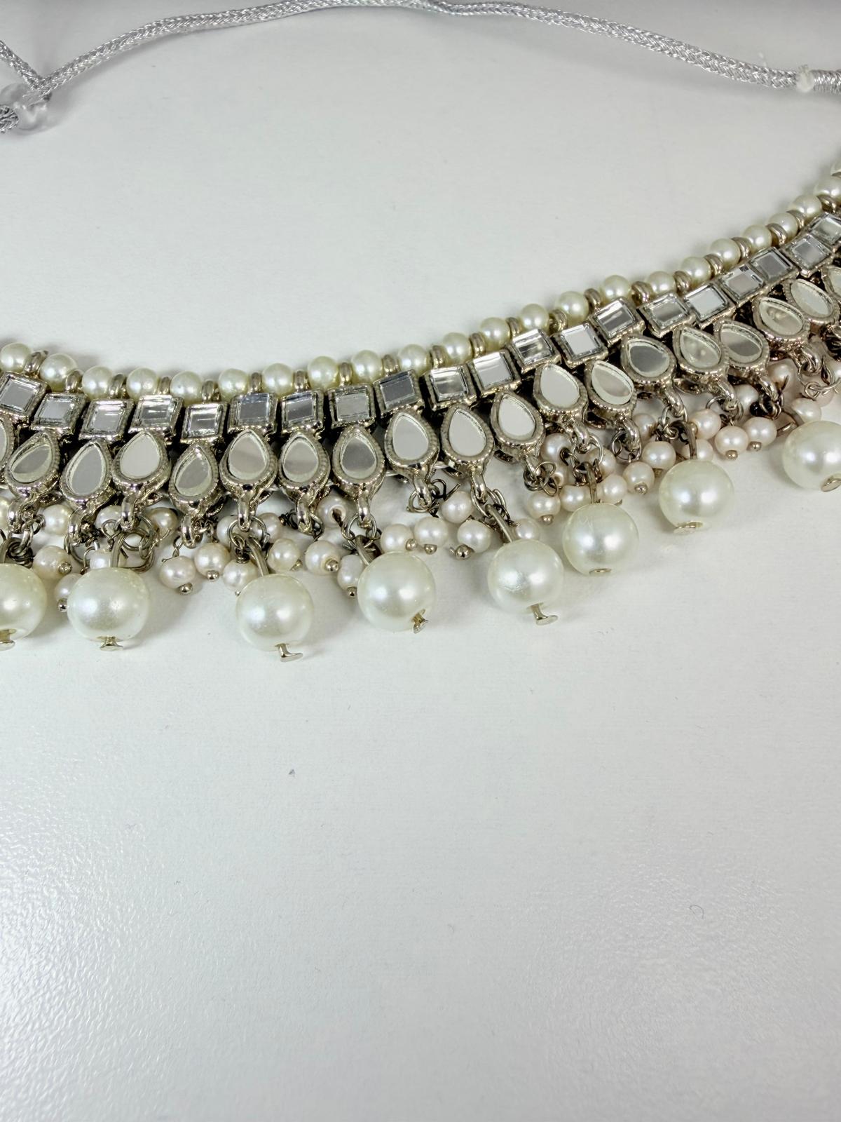 Stunning Pearl & Crystal Choker Set