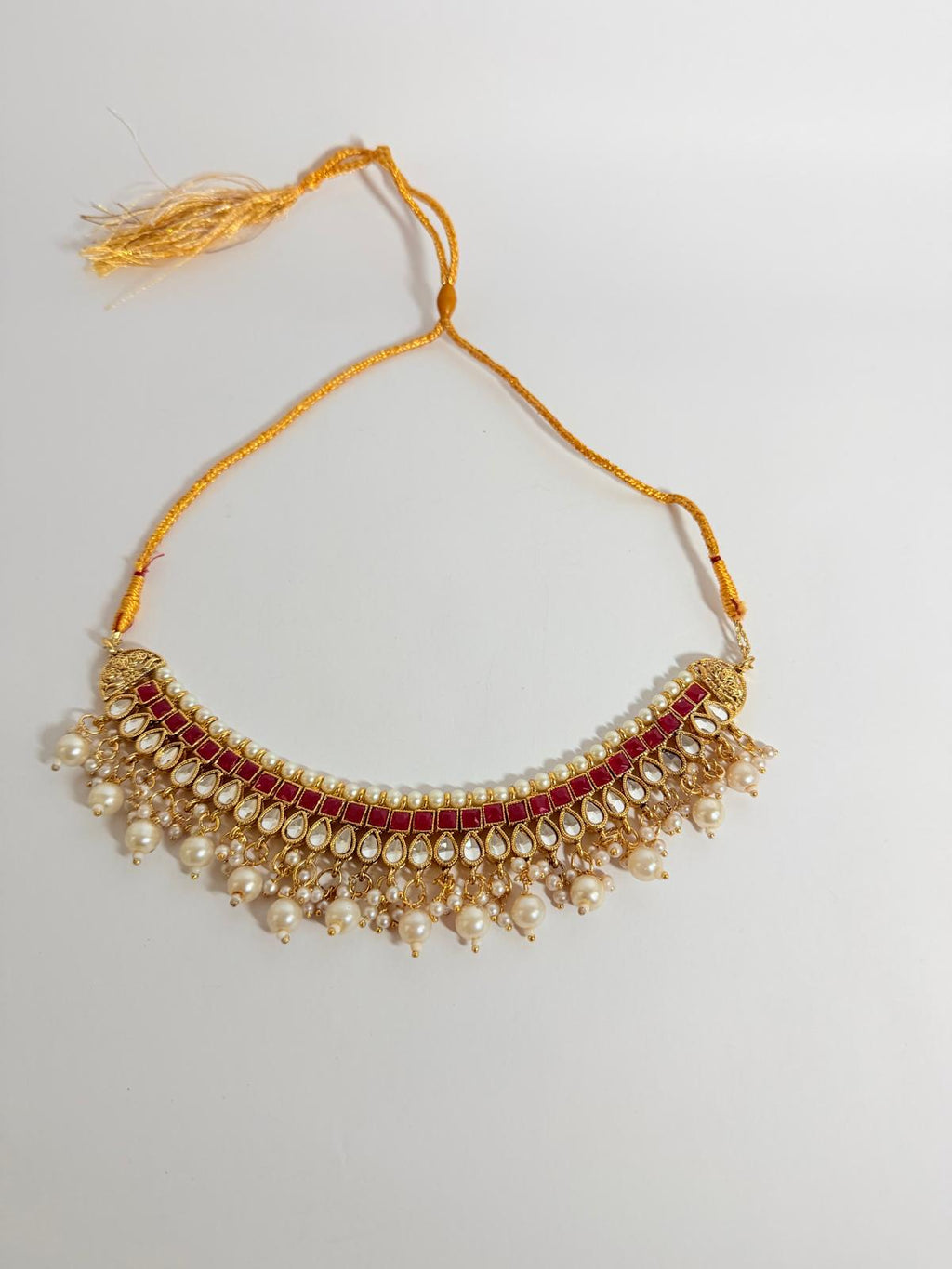 Choker Neckless Set In Red
