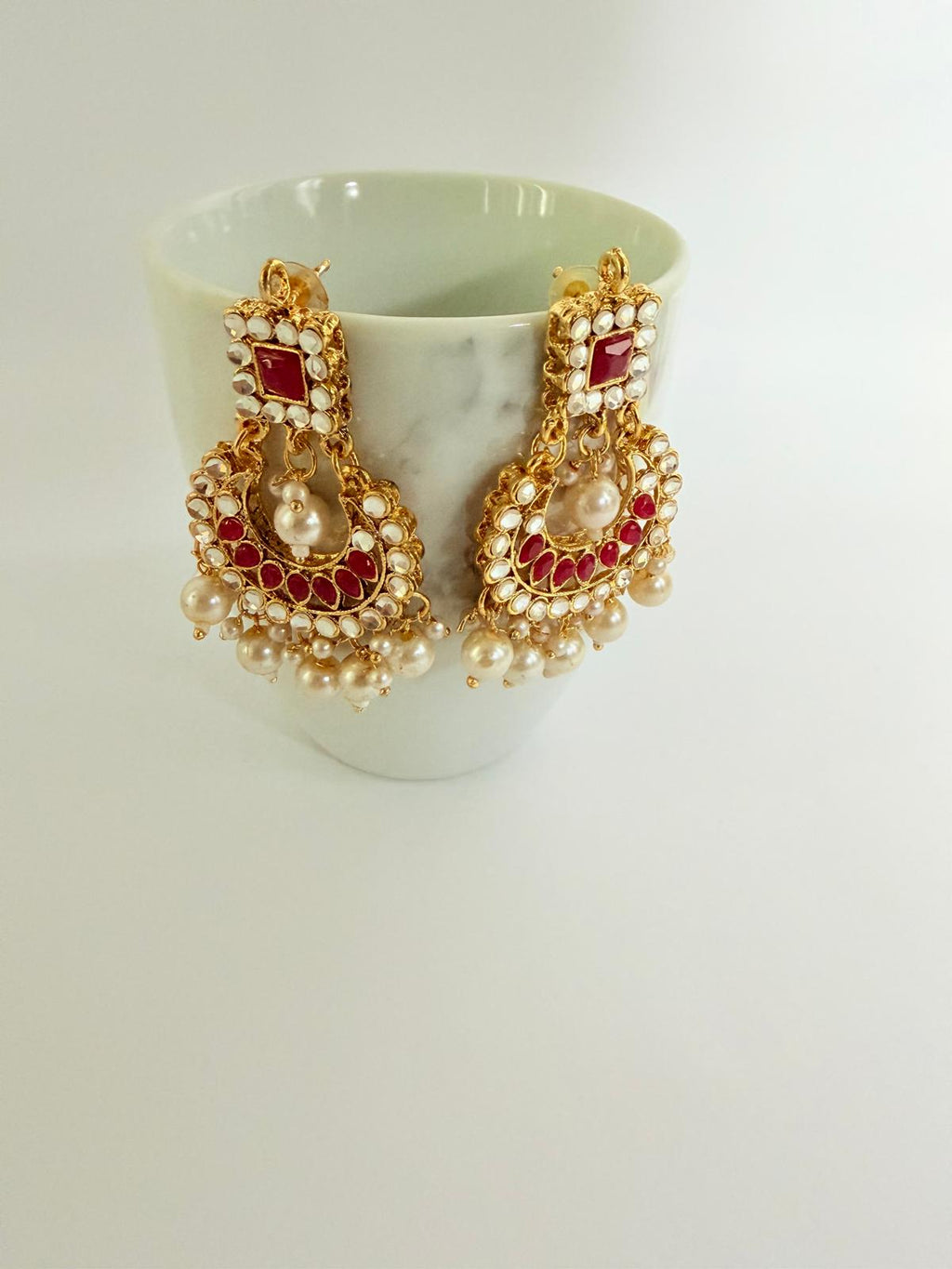 Choker Neckless Set In Red