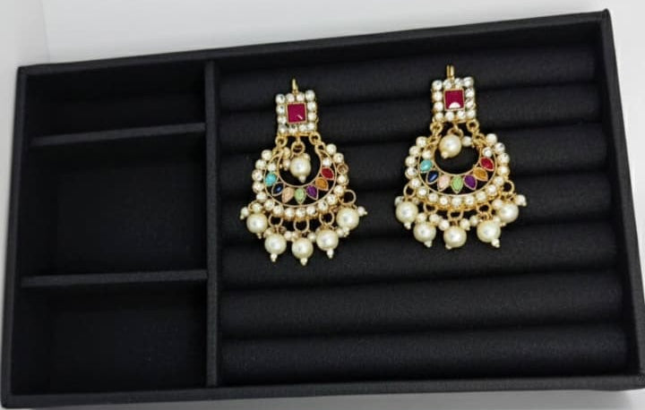 Stunning Traditional Gold‑Tone and Multi colour Jewellery Set
