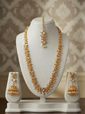 Gold‑tone Floral Necklace & Earring Set
