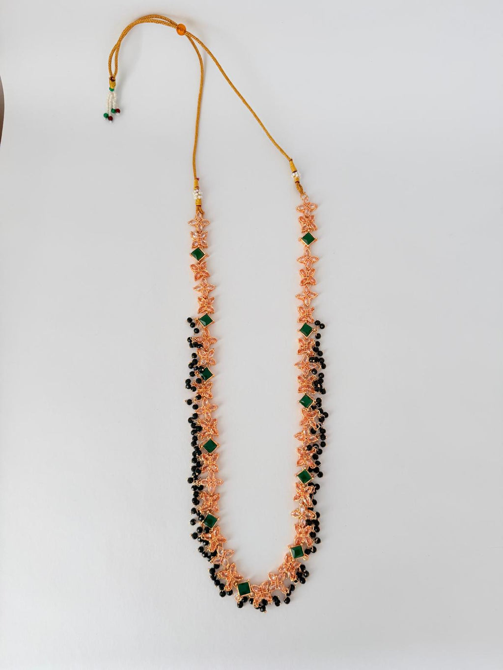_Stunning Rose‑Gold Necklace & Earring Set_