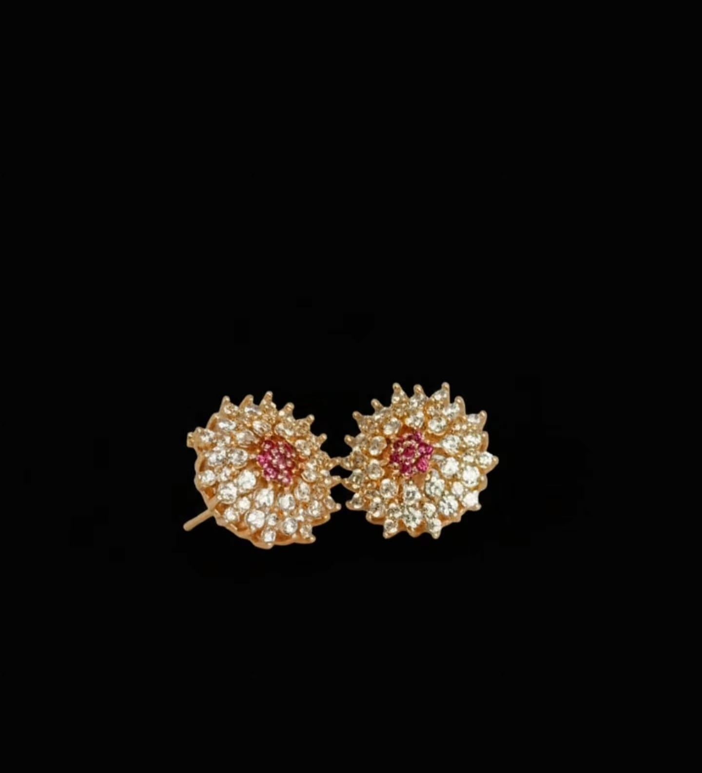 ✨ *Glam Pink & Ruby Floral Jewellery Set* ✨