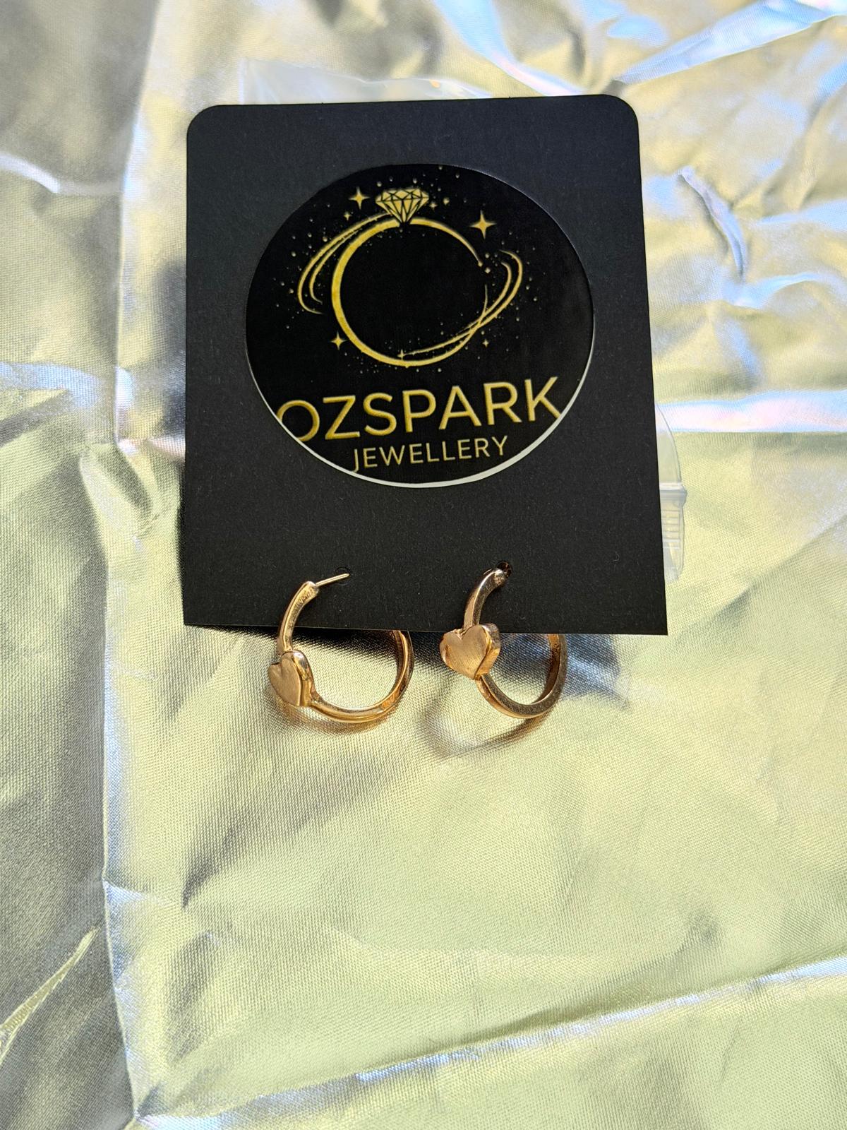 ✨ Gorgeous gold heart‑shaped hoop earrings from OzSpark Jewellery ✨