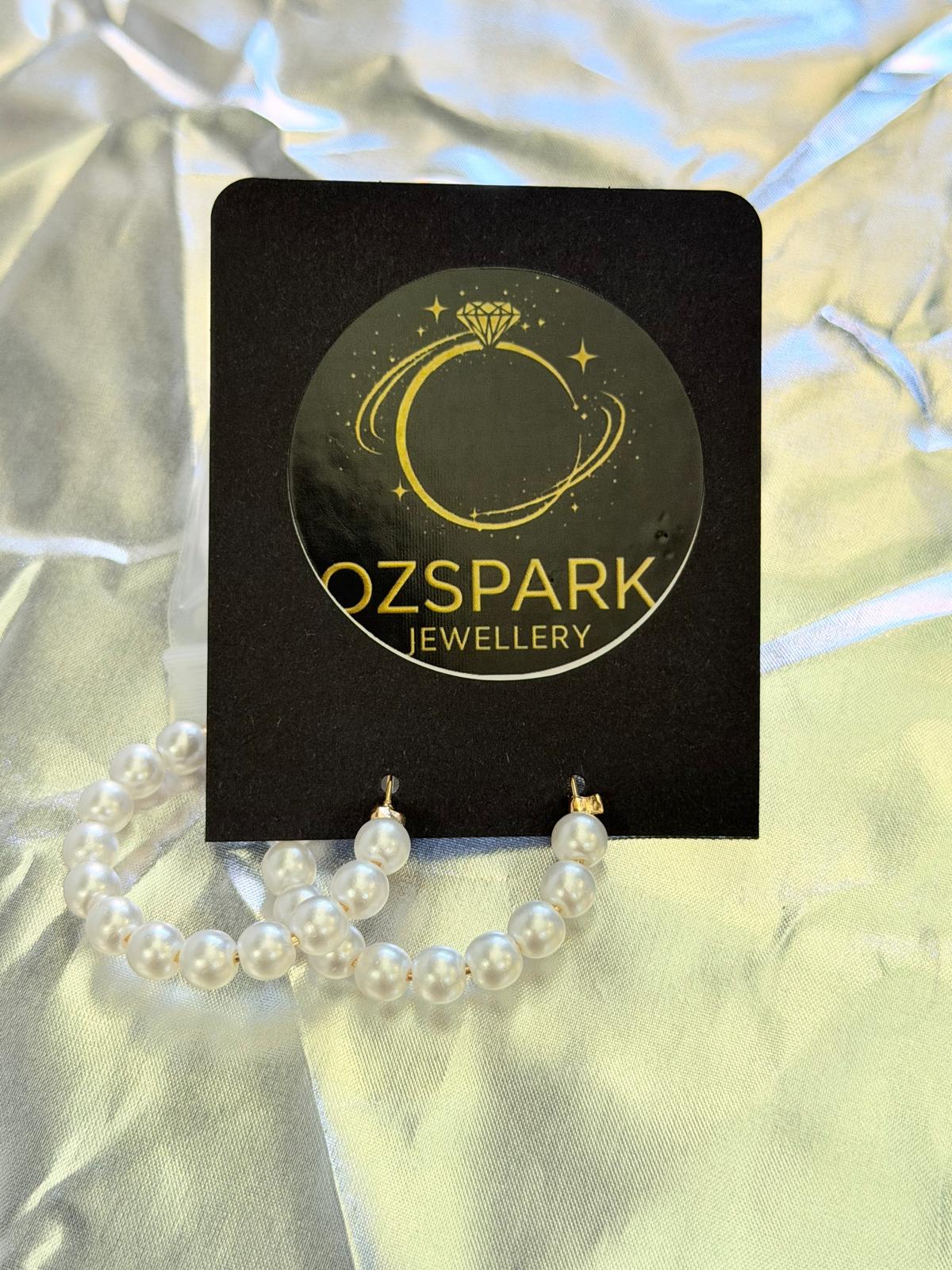 🔹Elegant Pearl Hoop Earrings🔹