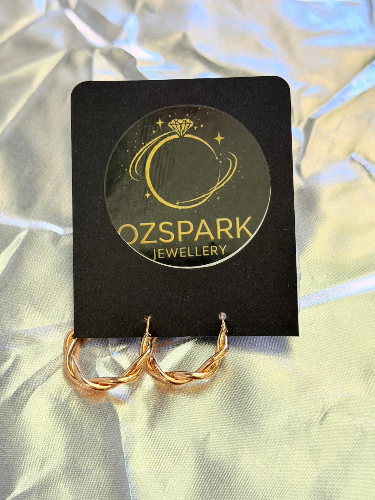 💎 Twisted Gold Hoop Earrings 💎