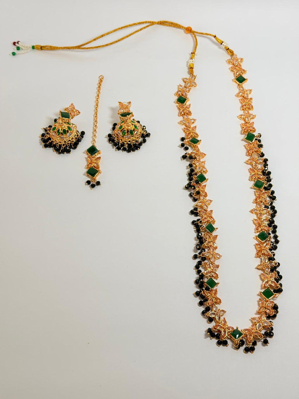 _Stunning Rose‑Gold Necklace & Earring Set_