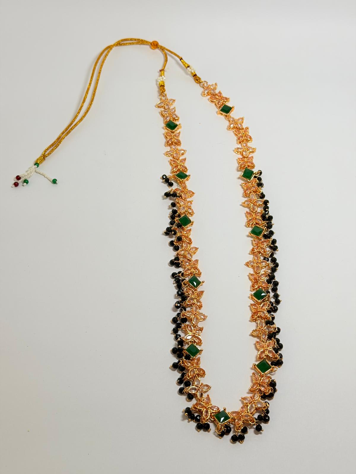 _Stunning Rose‑Gold Necklace & Earring Set_
