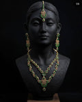 Stunning Rose Gold & Emerald Necklace Set
